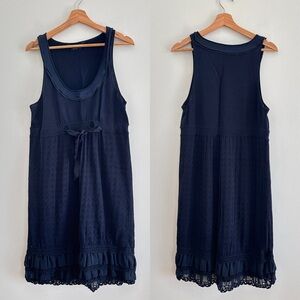 BCBG Max Azria navy empire waist knit navy midi dress size Large
